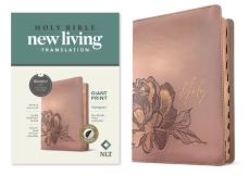 NLT Compact Giant Print Bible, Filament Enabled Leatherlike, Rose Metallic Peony, Indexed, Red Letter