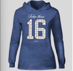 John 3:16 Womens Hooded T-Shirt
