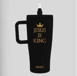 Jesus Is King 30 oz Stainless Steel Mug With Handle