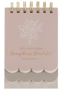 Everything Beautiful Blush And Taupe Spiral Notepad