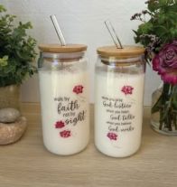 Walk By Faith Glass Sippers