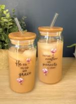 He Fills My Cup Glass Sippers