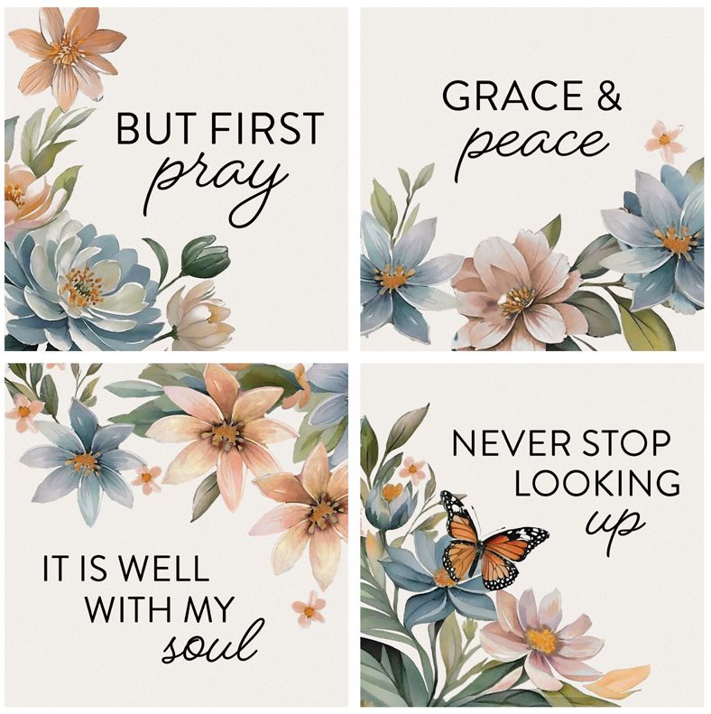 Religious Inspirational Set Square Coasters