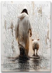 Jesus And the Lamb, Wood Wall Plaque