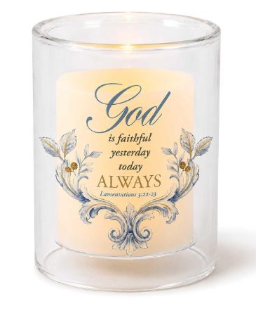God Is Faithful Votive Candleholder