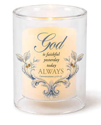 God Is Faithful Votive Candleholder