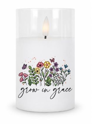 Grow In Grace Wax LED Candle