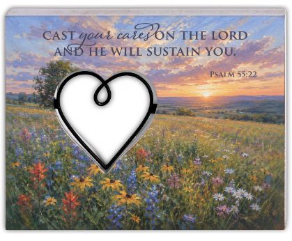 Cast Your Cares Tabletop Wire Plaque