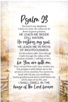 Psalm 23 Plaque 6" x 9"