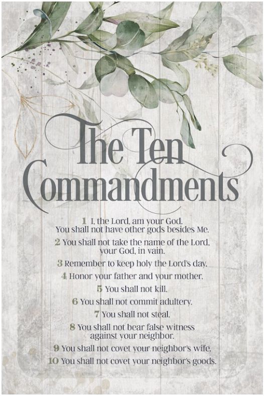 The Ten Commandments (6 X 9)