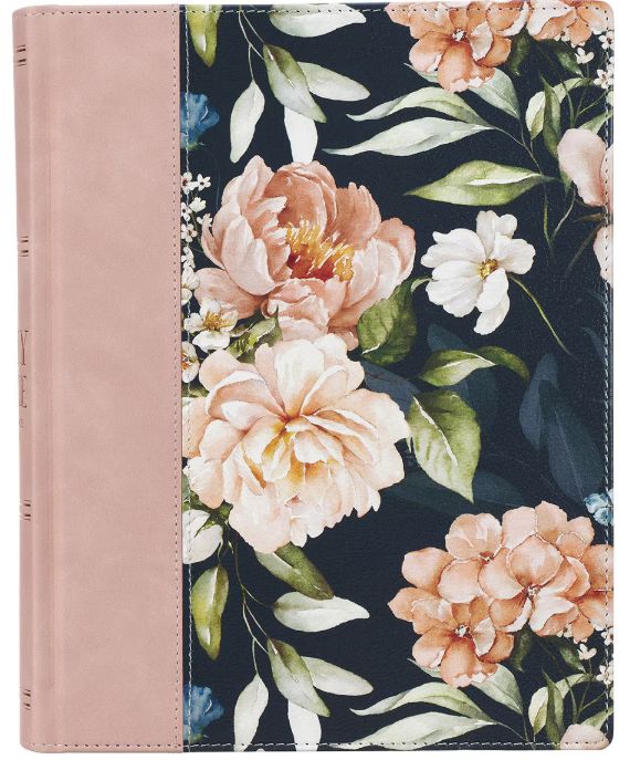 Dusty Peach Faux Leather Hardcover Large Print King James Version Note-taking Bible