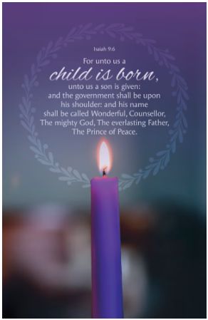 Advent Bulletin: Peace (Package of 100): Isaiah 9:6 (KJV)