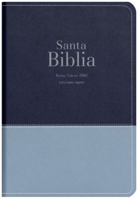 Biblia RVR 1960 Letra Súper Gigante Símil Piel Duotone Azul Marino Oscuro