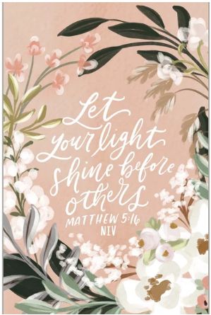 Let Your Light Shine Faith Share It Prayer Card