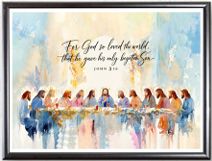 Watercolor Last Supper