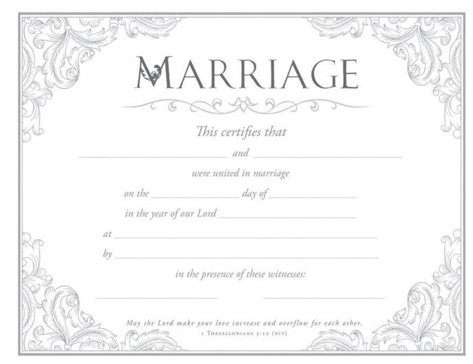 Certificate-Marriage (1 Thessalonians 3:12)