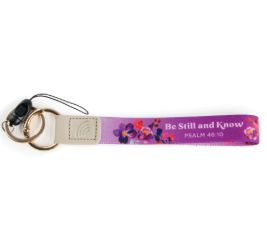 Be Still, Psalm 46:10 Logos Tap Wrist Lanyard Keychain