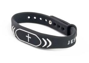 Logos Tap Silicone Bracelet - Black