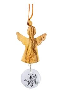 Girl Who Loves Jesus Logos Tap Car Charm Angel