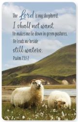 The Lord is My Shepherd, Psalm 23:1-2 Logos Tap Wallet Card