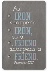 Iron Sharpens Iron, Proverbs 27:17 Logos Tap Wallet Card