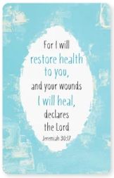 Restore Health, Jeremiah 30:17 Logos Tap Wallet Card