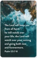 He Will Watch Over You, Psalm 121:7-8 Logos Tap Wallet Card