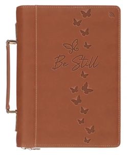 Be Still, Psalm 46:10 Logos Tap Bible Cover, Size: Medium