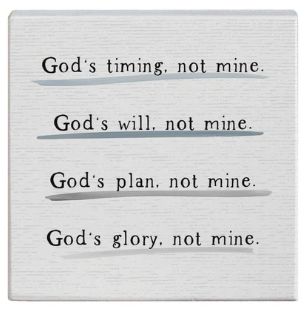 God's Not Mine Faith Tabletop Block Sign Decor
