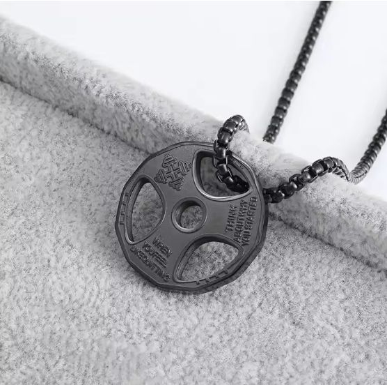 Colgante Disco Olímpico Negro