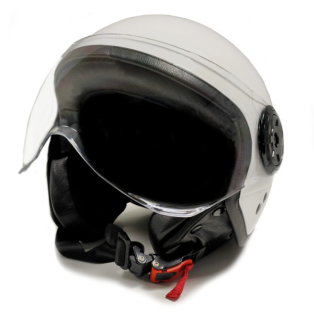 Casque de moto Jet Sunra Blanc