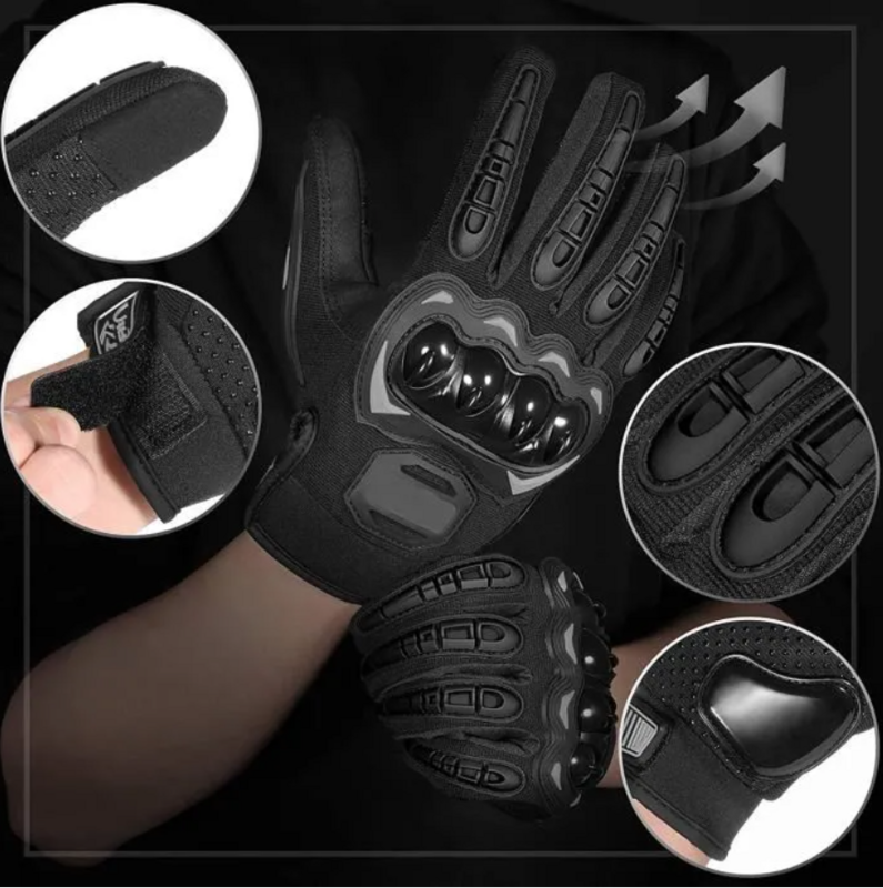 Gants de Motos / Scooters Noirs antidérapants Tactiles