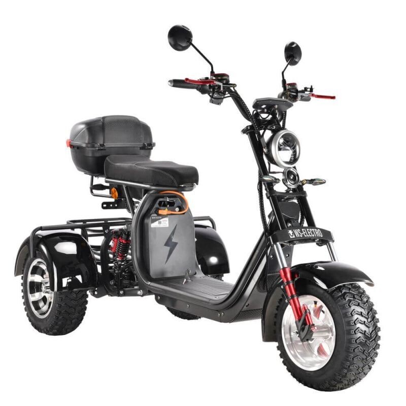 Scooter électrique 3 roues City Coco Stable Trike 2 places avec Panier 4000W ou 2000W - 120 km autonomie
