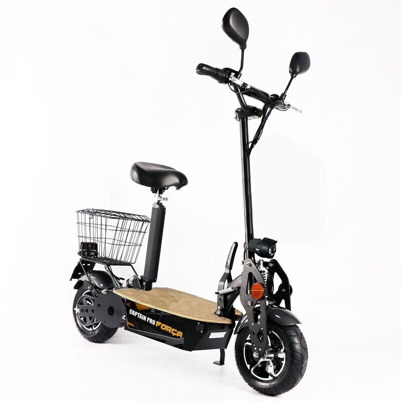 Trottinette Électrique Ultra Puissante Homologuée Route avec Siège et Panier - Força C-Pro | 50km/h