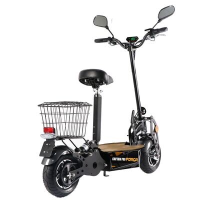 Trottinette Électrique Ultra Puissante Homologuée Route avec Siège et Panier - Força C-Pro | 50km/h