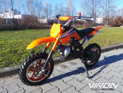Mini moto cross enfant enduro 49cc Orange - 1