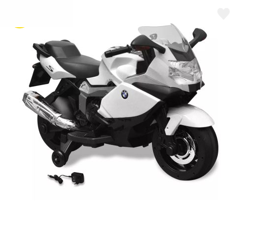 Moto électrique BMW K1300 S blanc pour enfant