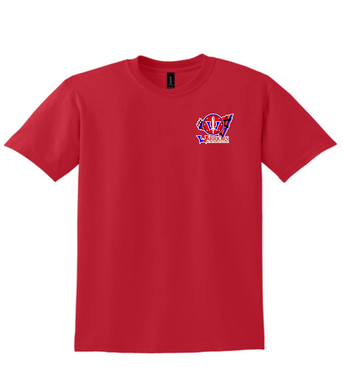 Bel Air Middle T- Shirt Red Left Chest Logo