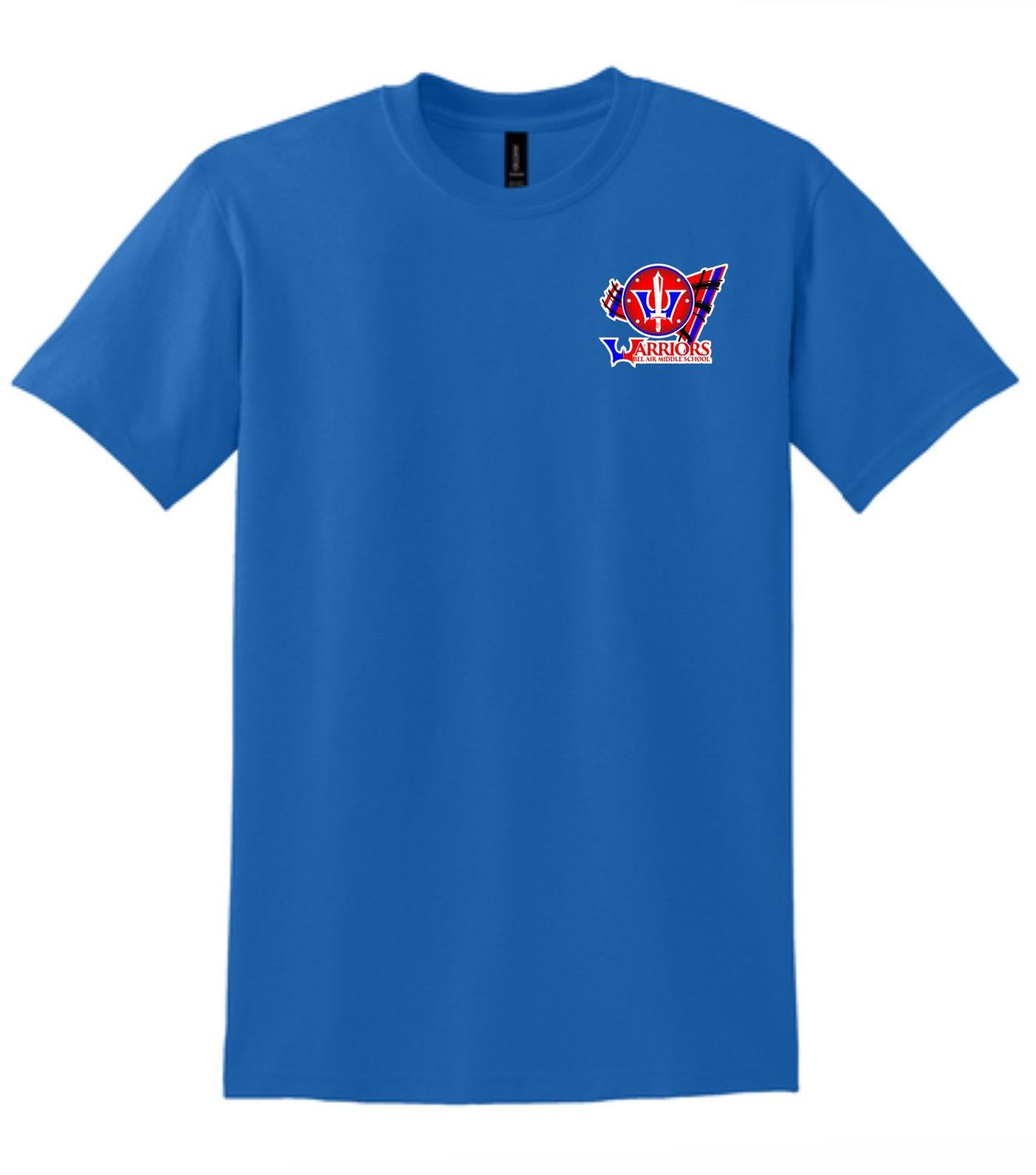 Bel Air Middle T- Shirt Blue Left Chest Logo