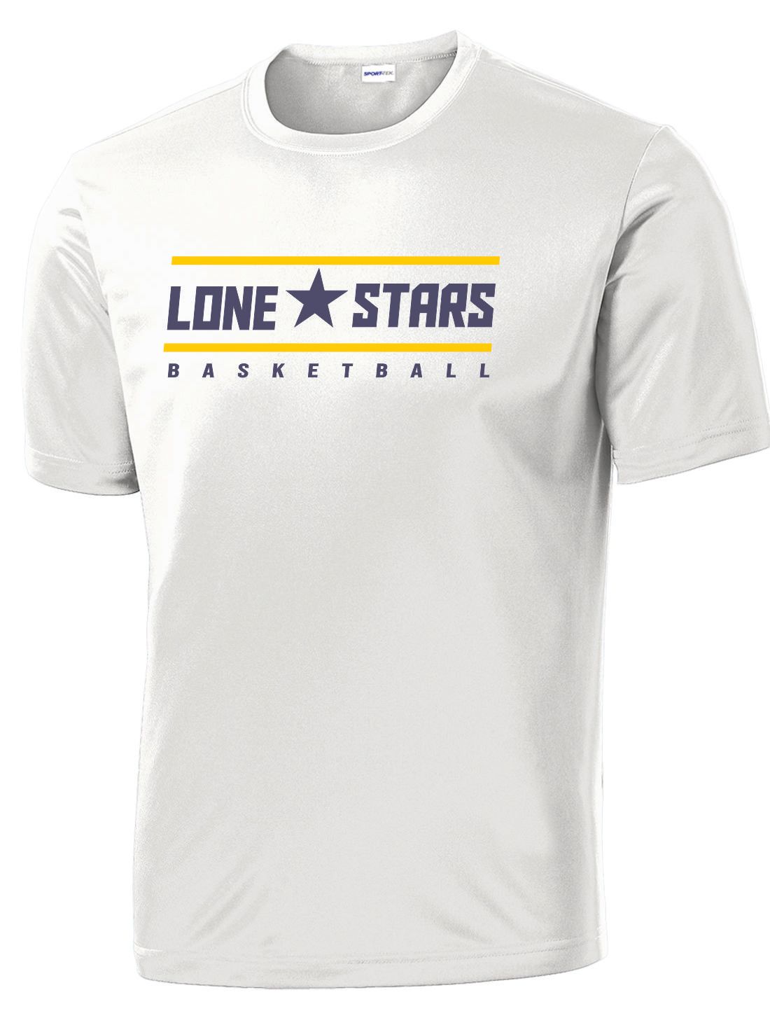 Lone Star Basketball White Performance Tee