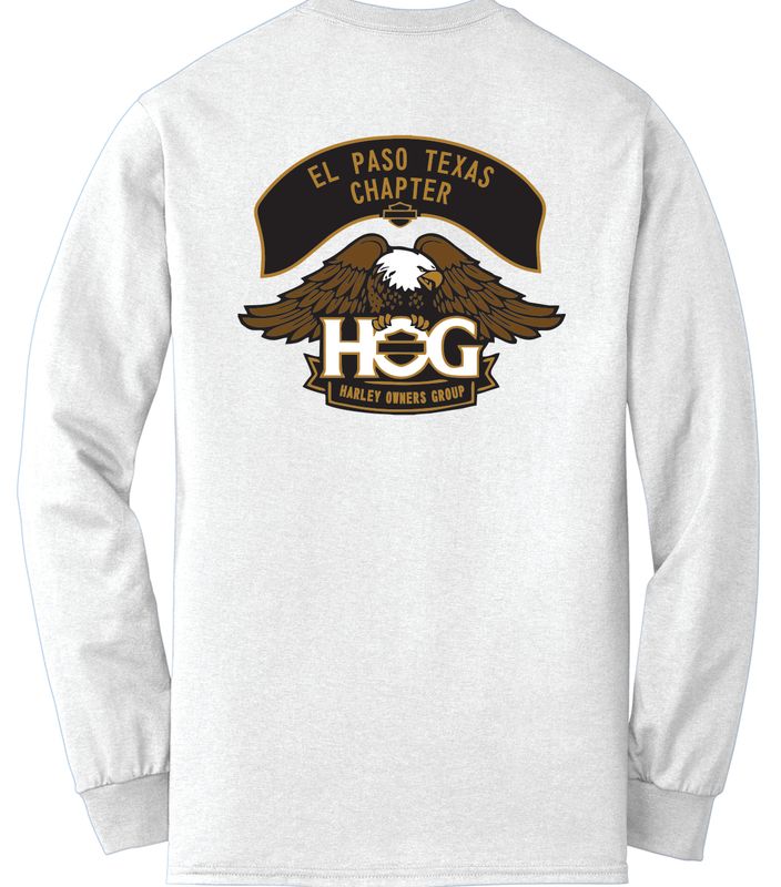 El Paso HOG Chapter White Long Sleeve Shirts