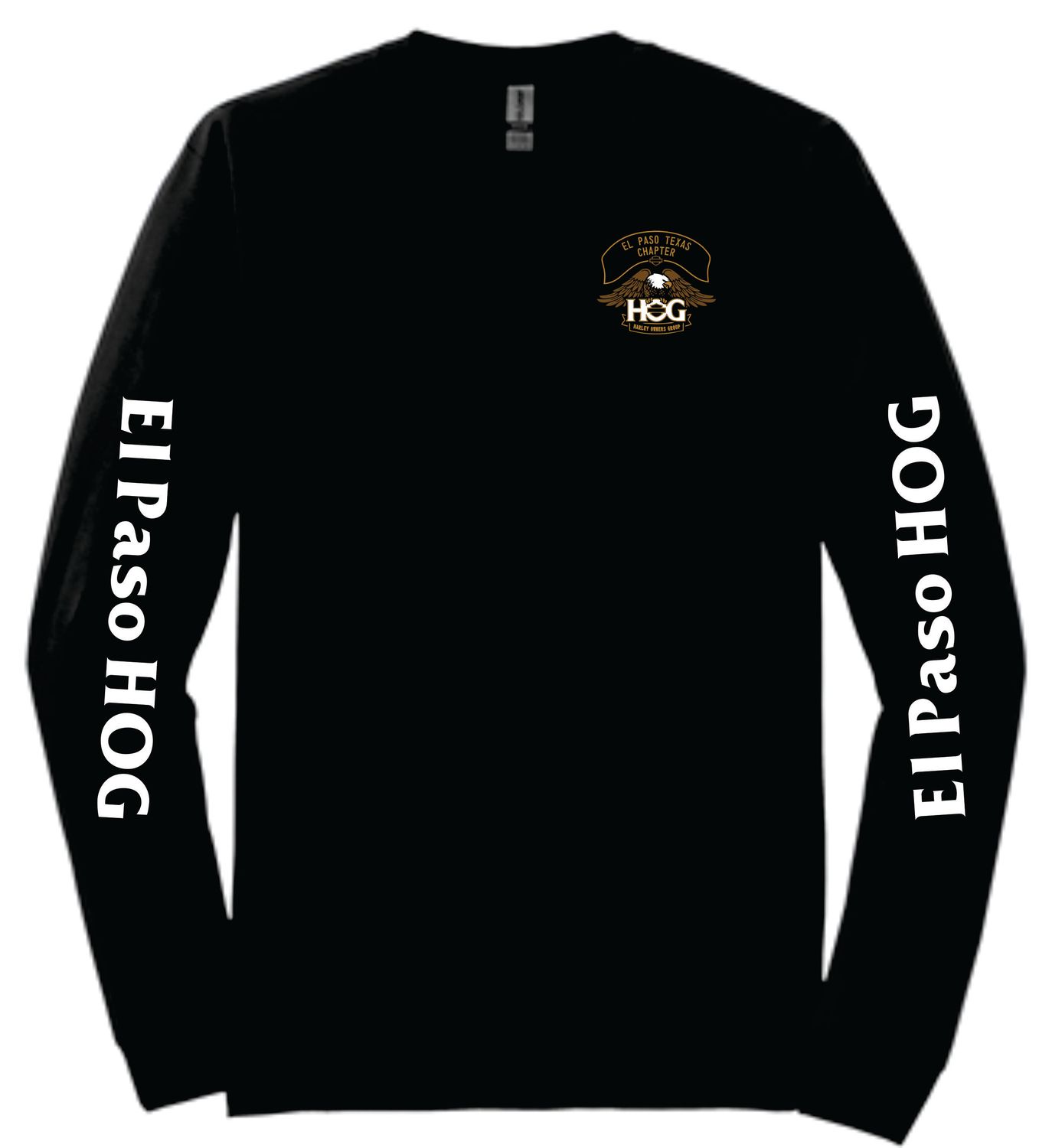El Paso HOG Chapter Black Long Sleeve Shirts