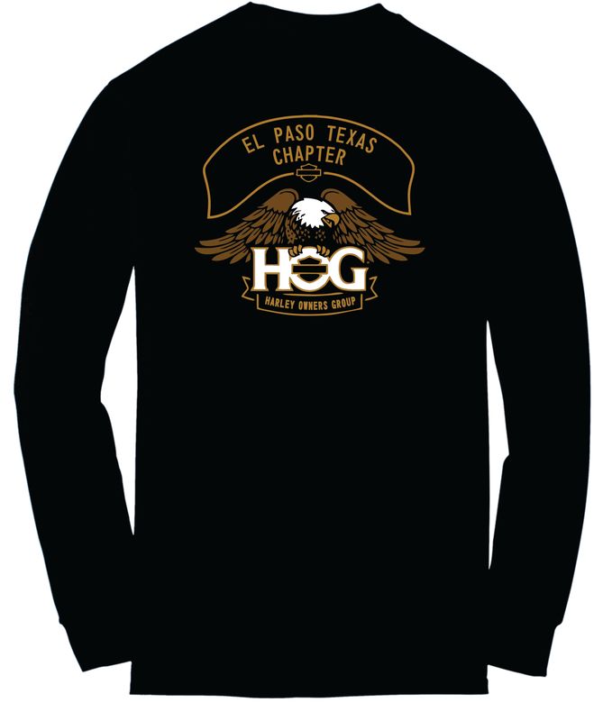 El Paso HOG Chapter Black Long Sleeve Shirts