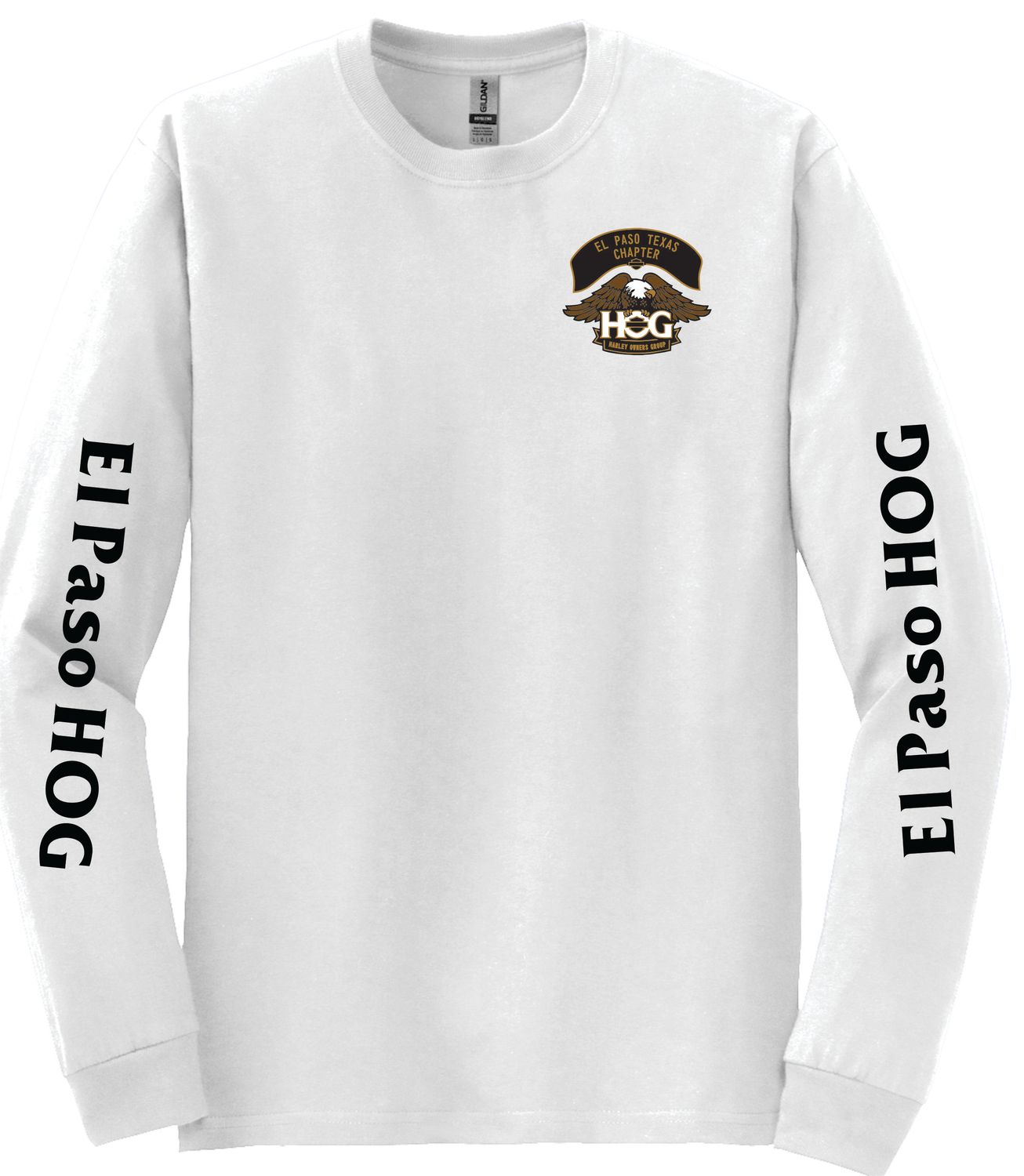 El Paso HOG Chapter White Long Sleeve Shirts