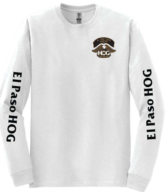 El Paso HOG Chapter White Long Sleeve Shirts