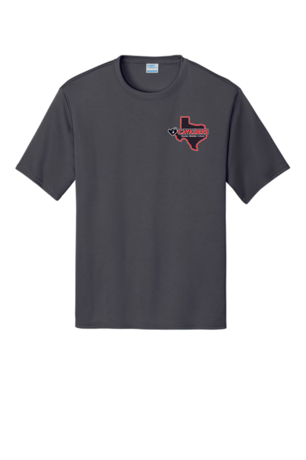 Hanks Middle Dri-Fit Charcoal Left Chest Logo