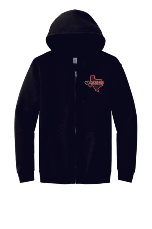Hanks Middle Zip-Up Hoodie Black