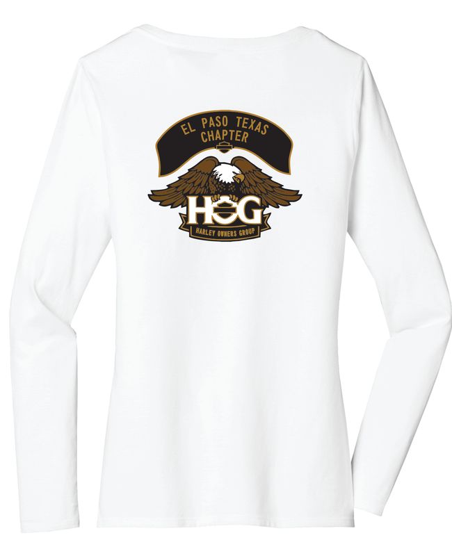 El Paso Ladies HOG Chapter White Long Sleeve Shirts
