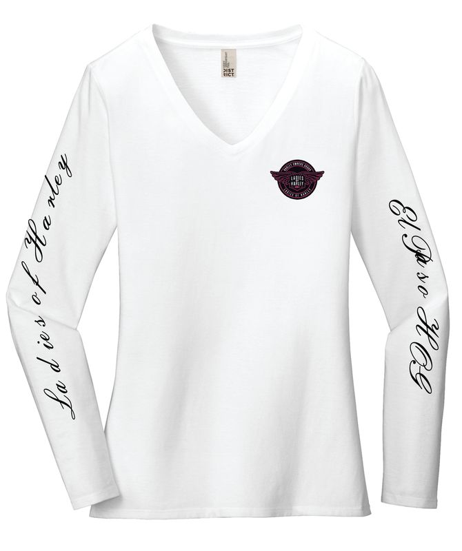 El Paso Ladies HOG Chapter White Long Sleeve Shirts
