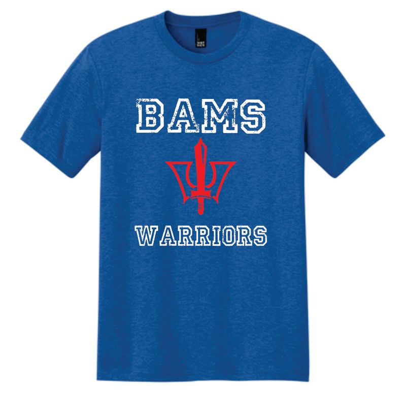 **TEACHER/FACULTY ONLY** BAMS Warrior Logo Triblend Soft Tee